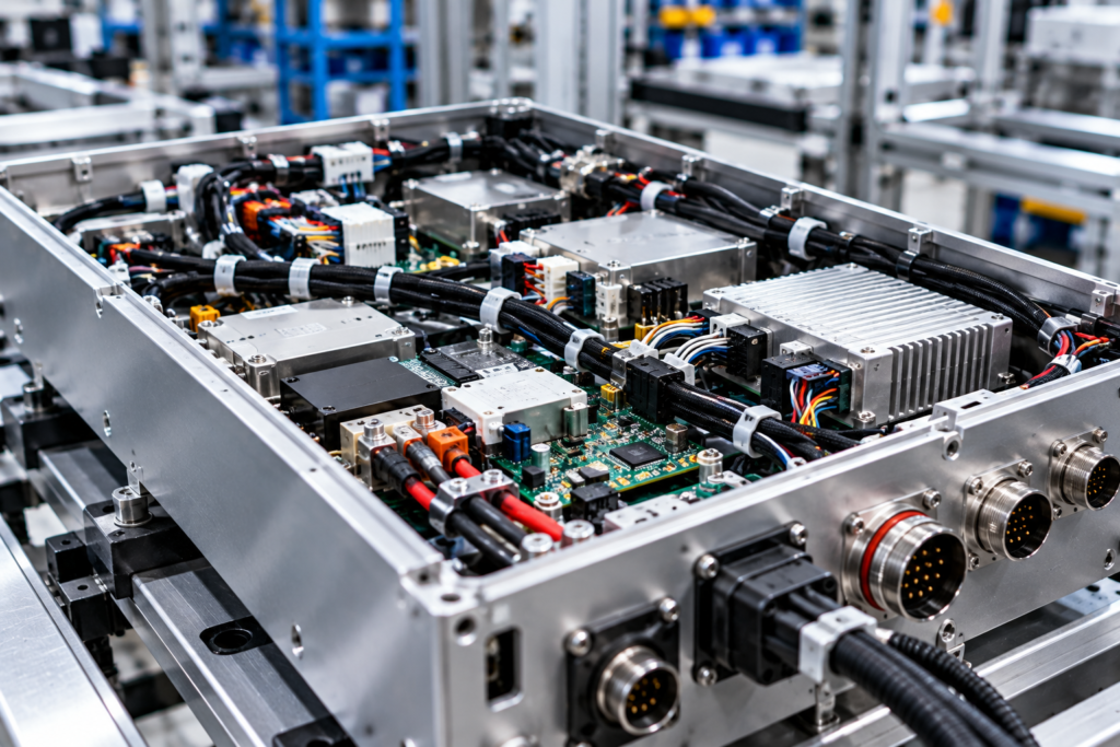 Box build and system integration of electronics, PCBs, wiring harnesses, and industrial enclosures
