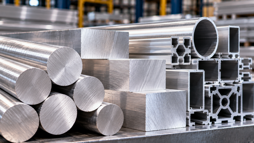 Aluminum alloy bars billets tubes and extrusions for industrial manufacturing applications